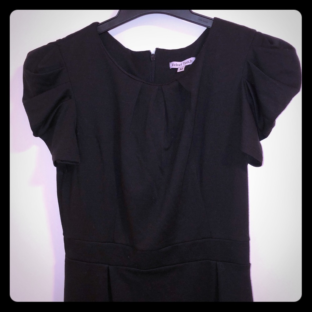 Velvet torch black minidress